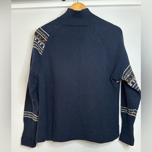 Cabi‎ Fair Isle Off Set Neck Sweater Medium - Picture 2 of 8